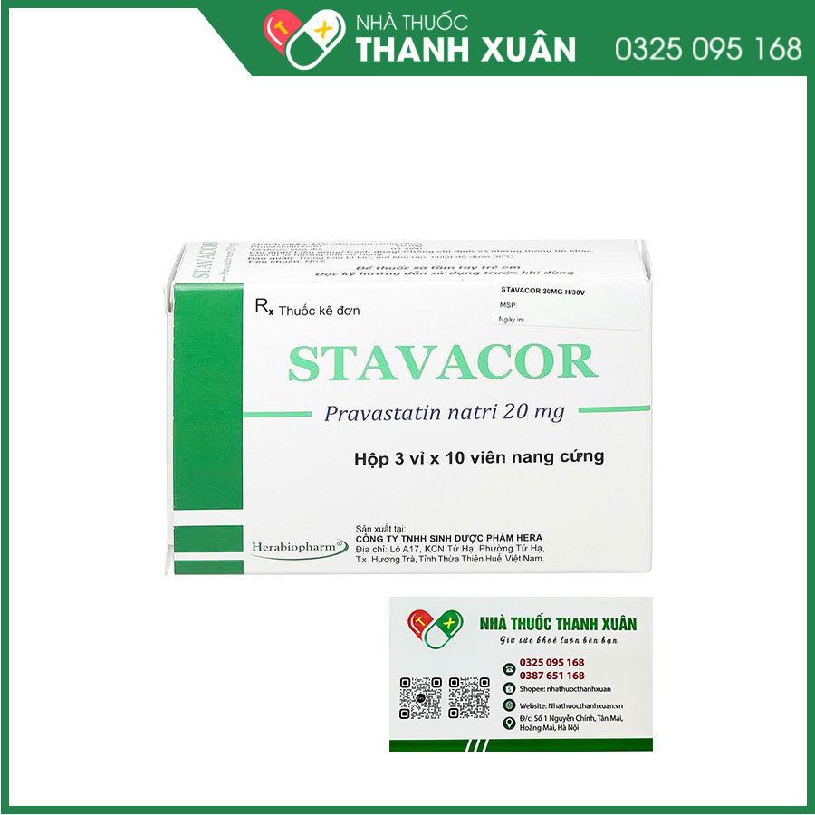 Stavacor điều trị tăng Cholesterol máu, dự phòng nhồi máu cơ tim, dự phòng giảm tăng lipid máu ở bệnh nhân đang sử dụng thuốc ức chế miễn dịch sau ghép cơ quan